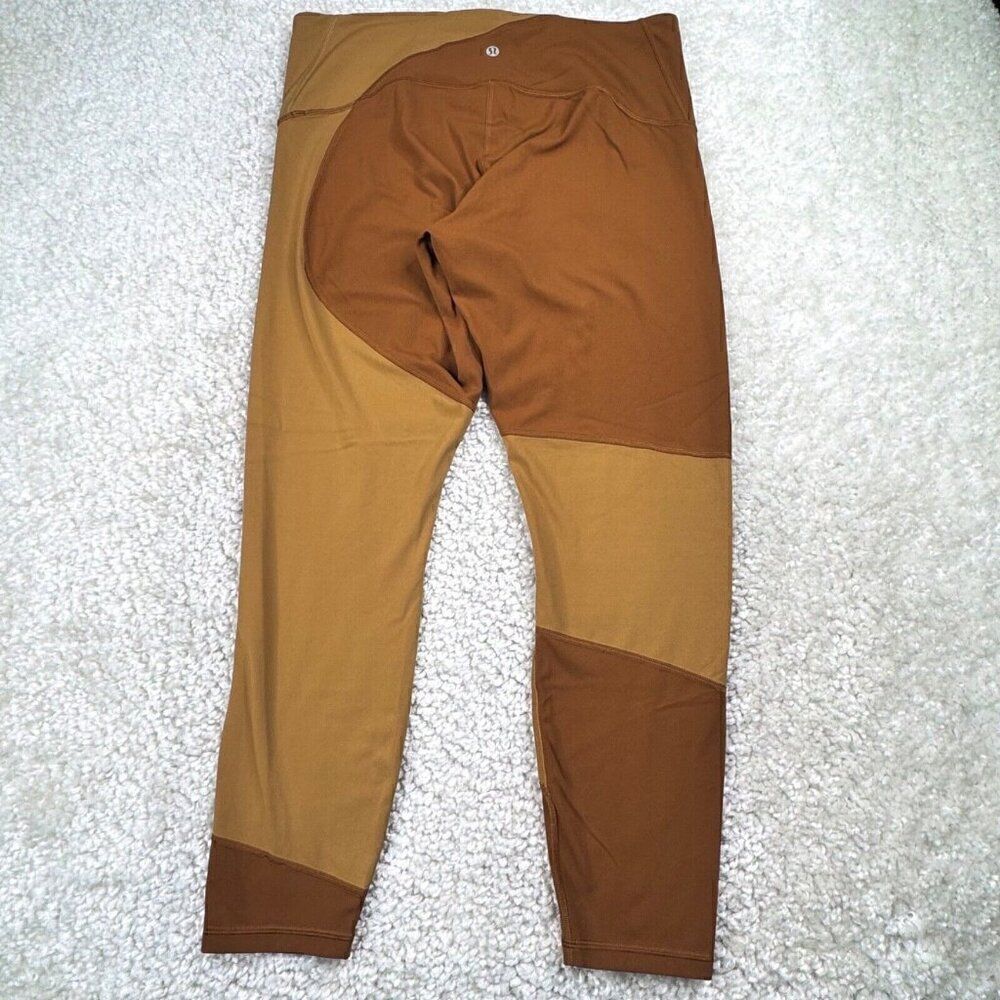 Lululemon Nulu Colorblock High Rise Limited Edition Legging Copper Brown Sable - Picture 3 of 11